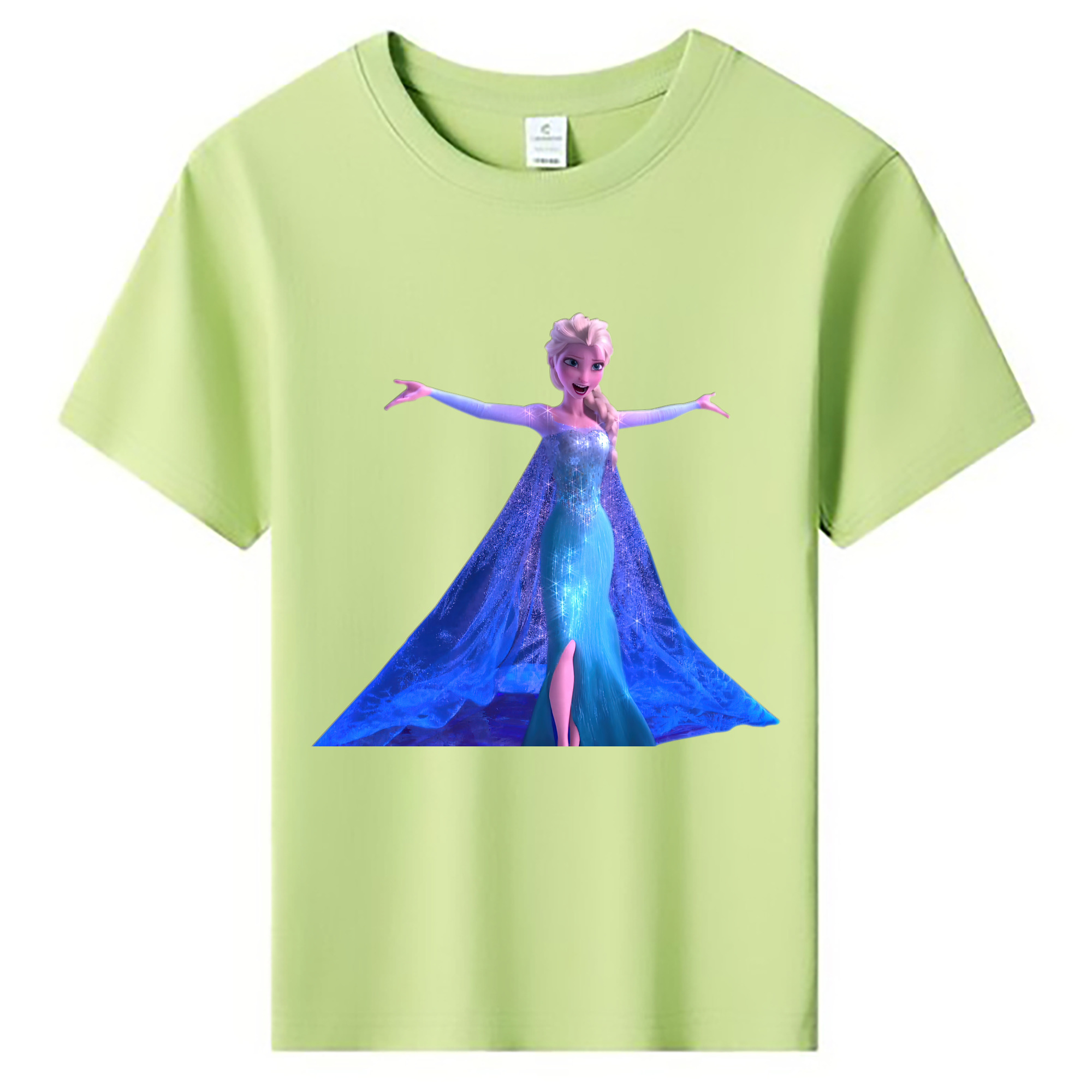 （画像用） アナと雪の女王 アンナ エルサ Frozen Anna Elsa 綿100％キッズTシャツ（フロントプリント）